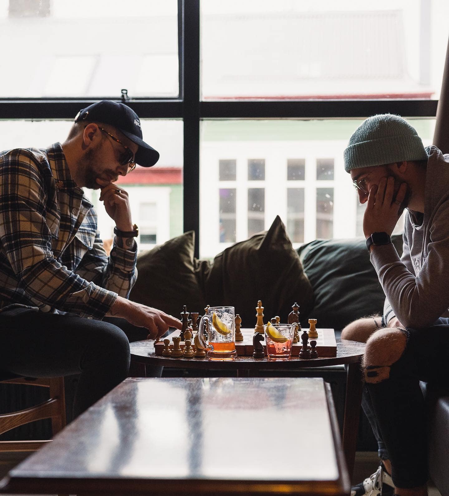 Board games by the window inside Bingo Drinkery